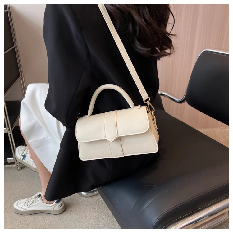 Versatile PU Leather Shoulder Bag For Women Square Satchel - Smarsty