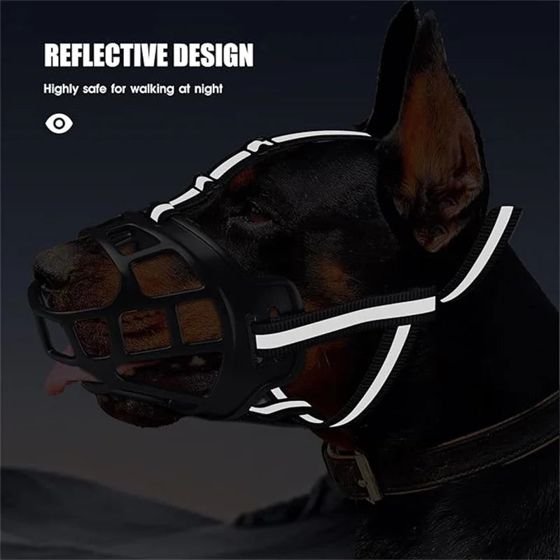 Reflective Dog Muzzle for Safe and Comfortable Use - Smarsty