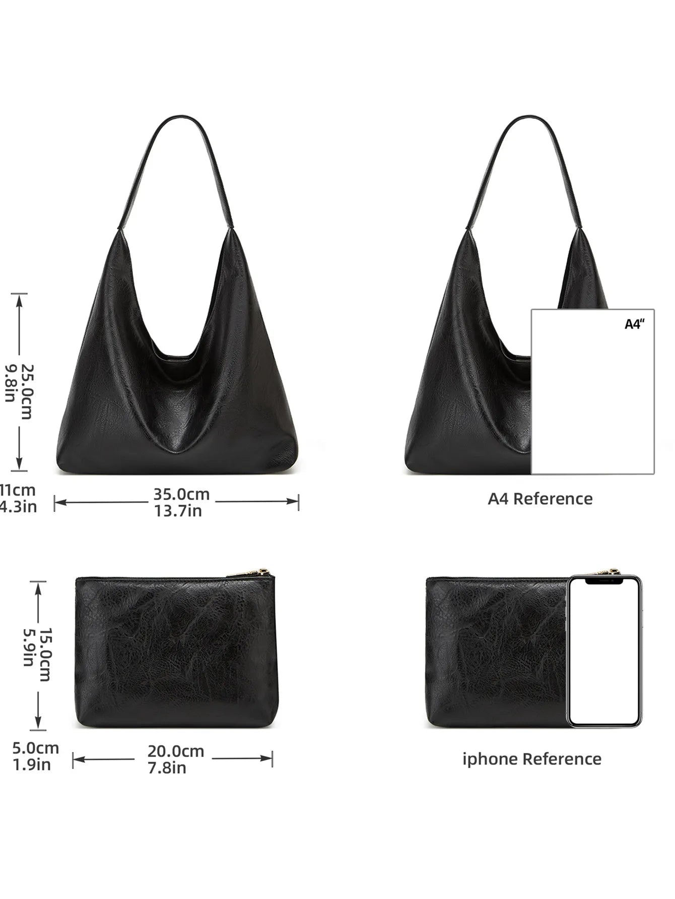 Casual PU Tote Bag For Women Large Capacity Shoulder Bag - Smarsty