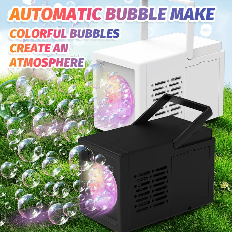10 hole fully automatic bubble blowing handheld electric bubble machine toy outdoor birthday without battery and bubble water - Smarsty