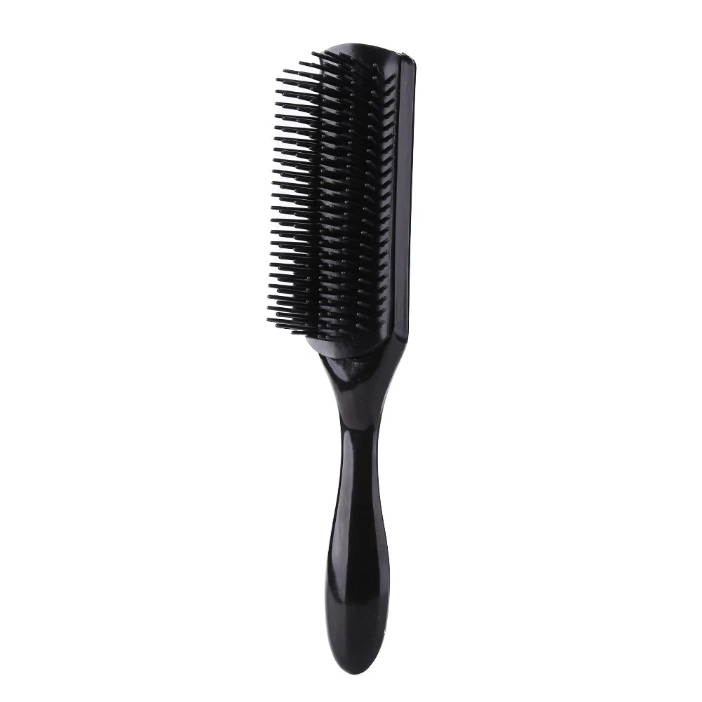 9-Rows Detangling Hair Brush Denman Detangler Hairbrush Scalp Massager Straight Curly Wet Removable DIY Hair Comb Brush