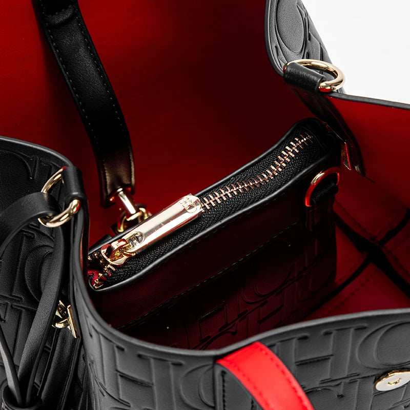 Women Tote Bag Steel Embossed Handheld Casual Purse - Smarsty