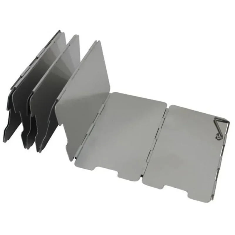 Pare-brise de cuisinière à gaz pliable à 9 plaques, brûleur de cuisine de Camping en plein air, écran coupe-vent en alliage