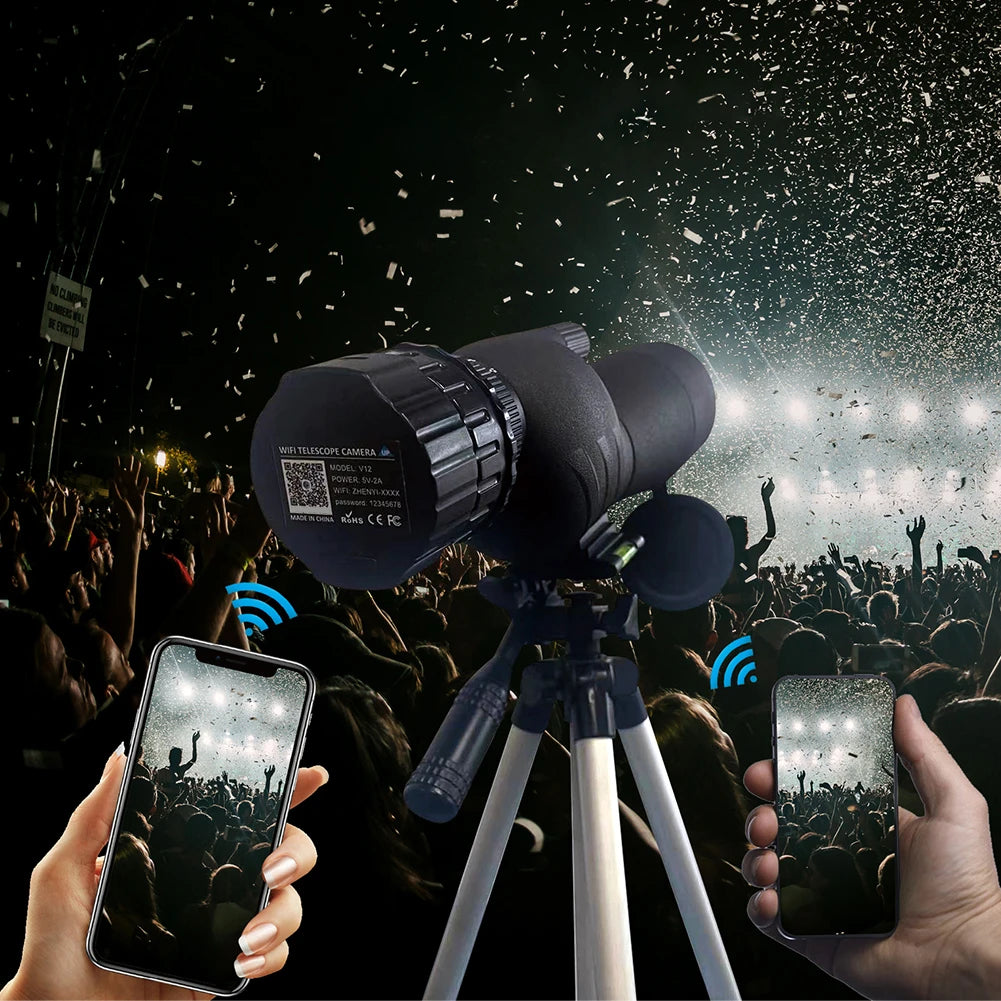 2K 4 Million High-Definition WiFi Electronic Eyepieces for 25mm-50mm Scopes WiFi Electronic Telescope Eyepiece for Bird Watching