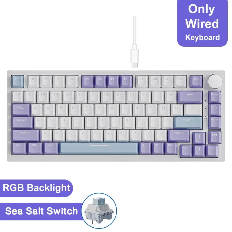 Wireless Mechanical Keyboard With Bluetooth Five One RGB