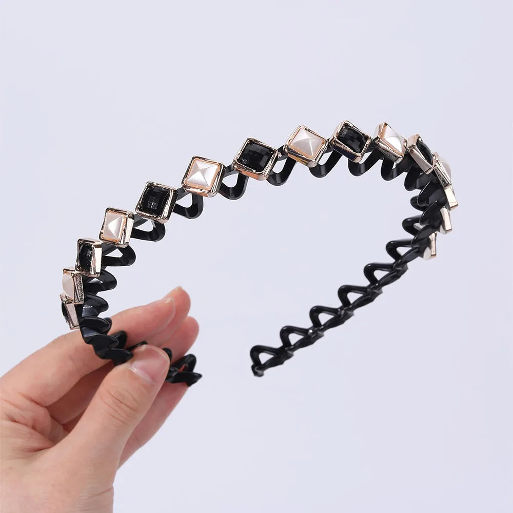 Non Slip Rhinestone Headbands With Secure Wave Grip - Smarsty