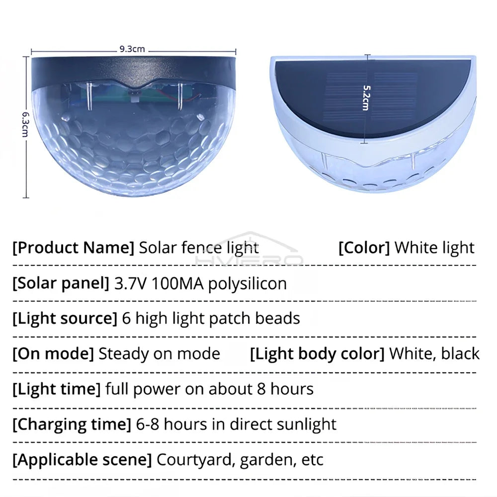 LED Solar Waterproof Fence Lamp for Garden Pathway - Smarsty