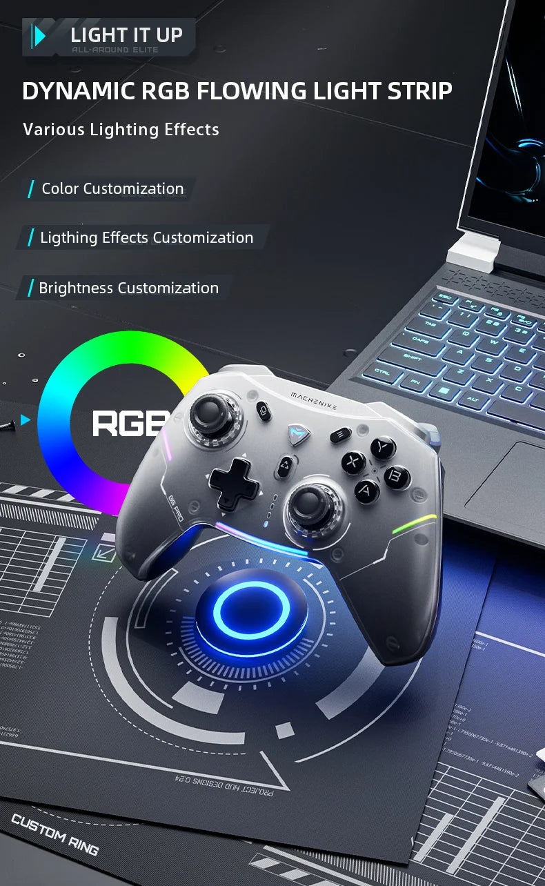 Wireless Gaming Controller with Hall Trigger for Switch and PC - Smarsty