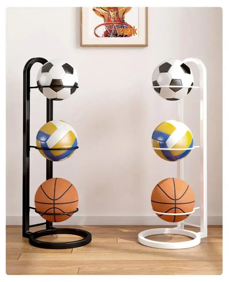 2/3/4/5Layers Basketball Storage Rack Indoor Children Balls Placed Rack Football Volleyball Basketball Holder Balls Metal Stand by Smarsty