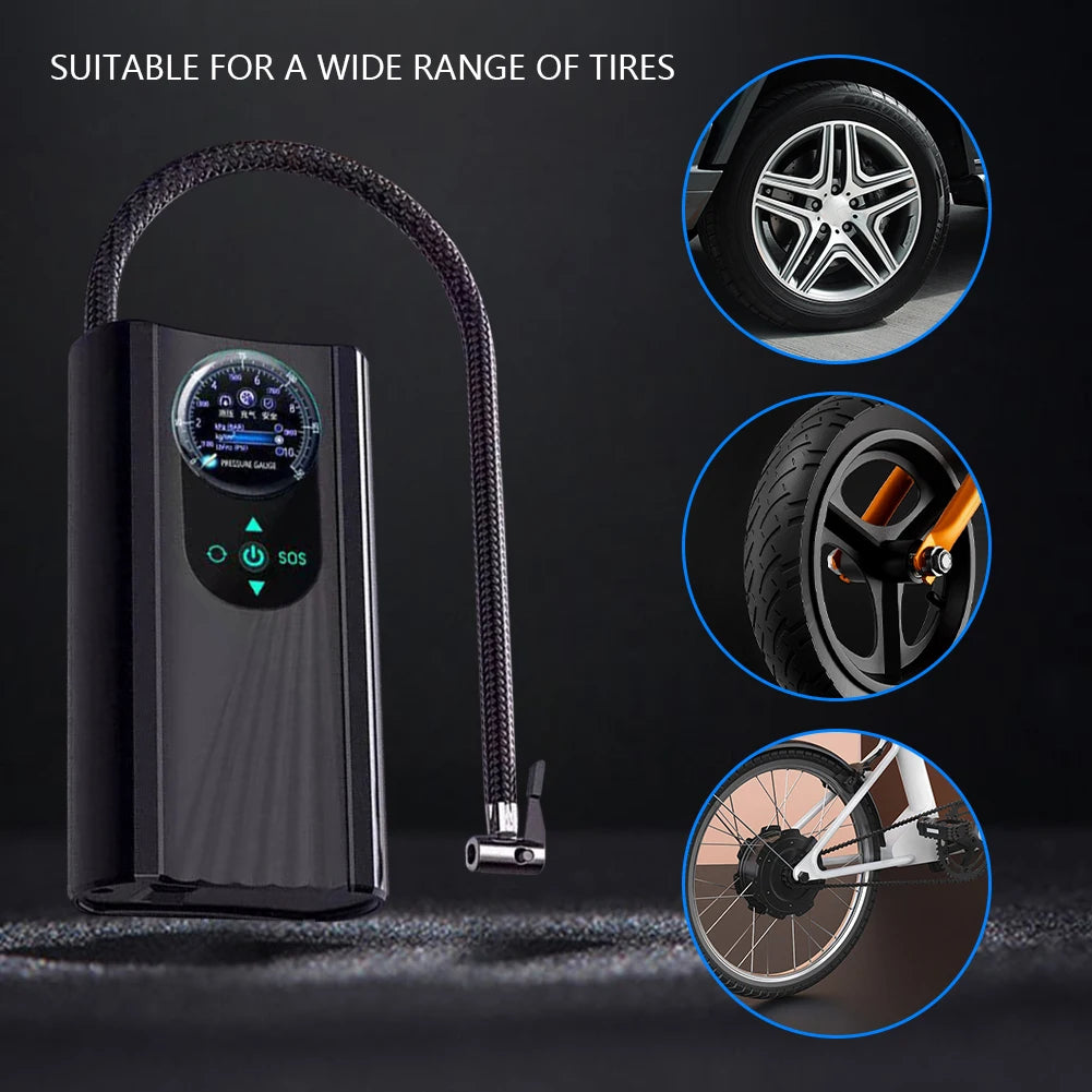 New Portable Wireless Inflation Pump Motorcycles Tire Inflation Kit Air Pump Mini Auto Inflator for Auto Car Motorcycle Bicycles