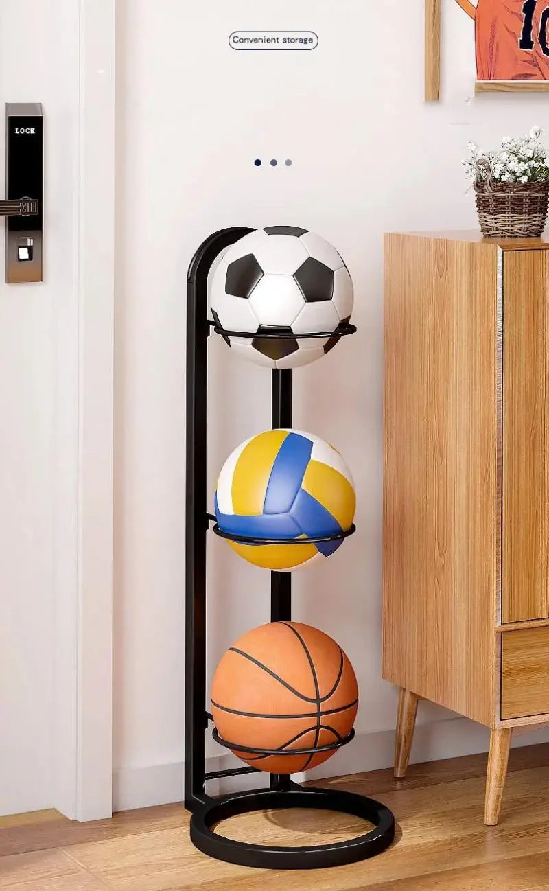 2/3/4/5Layers Basketball Storage Rack Indoor Children Balls Placed Rack Football Volleyball Basketball Holder Balls Metal Stand by Smarsty