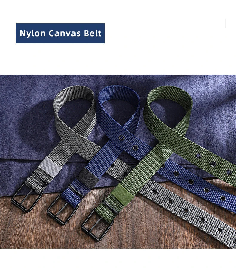 Unisex Canvas Belt Durable Outdoor Sports Pin Buckle - Smarsty