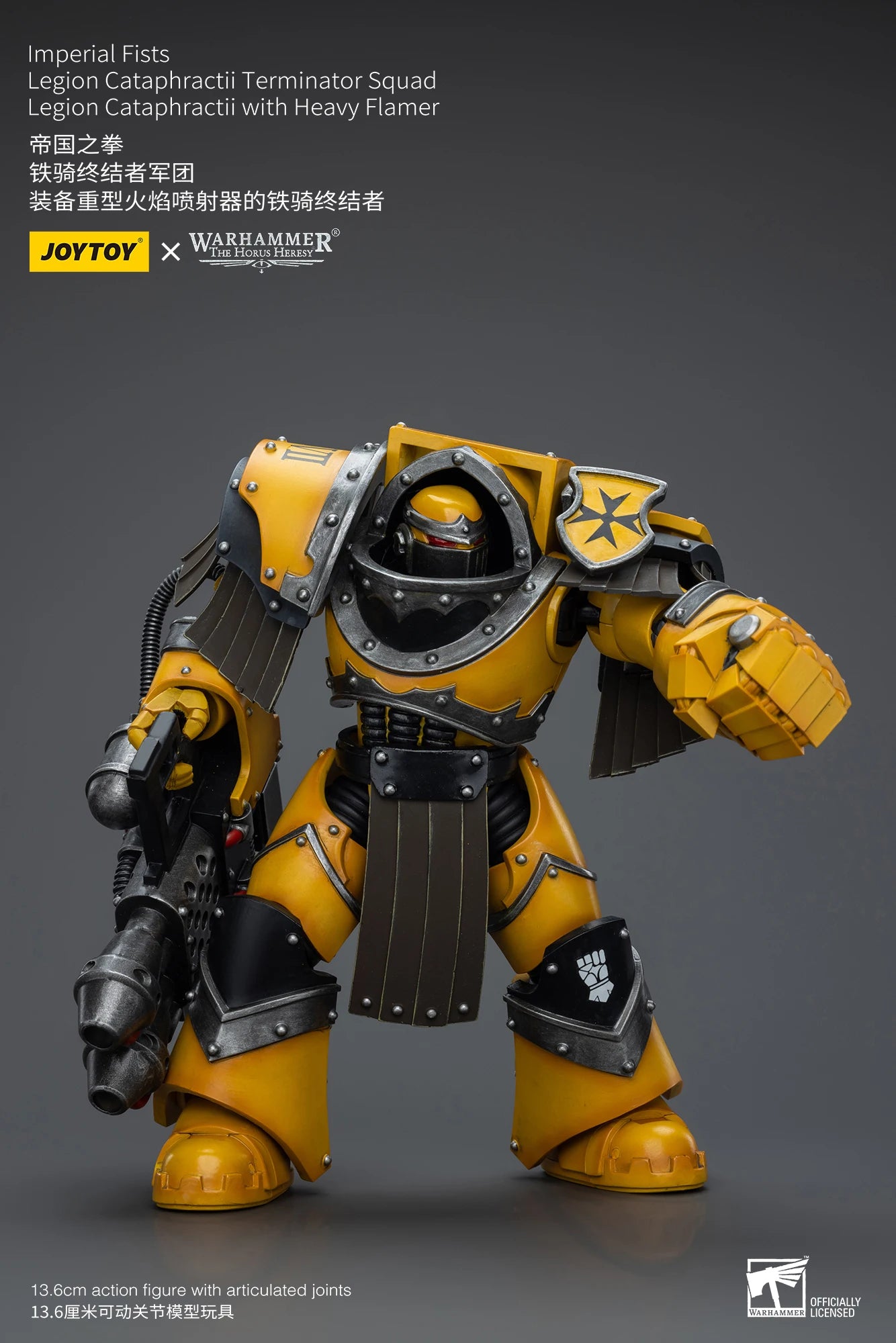 JOYTOY Warhammer 40k 1/18 Action Figures Anime 13.6cm Imperial Fists Legion Cataphractii Terminator Squad Collection Model Toys