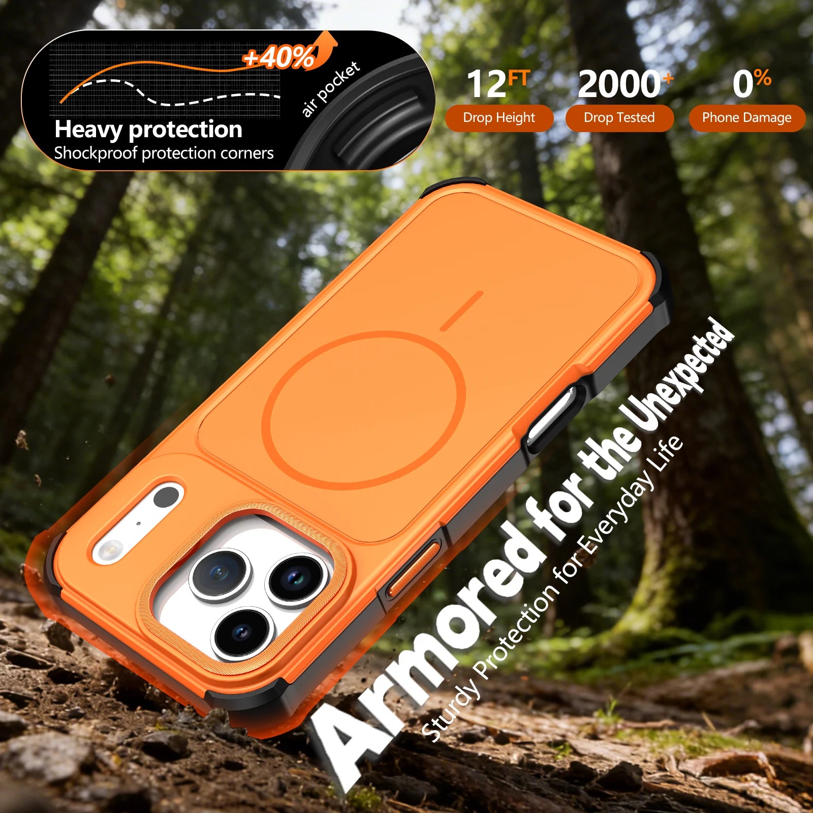 For MagSafe Phone Case For iPhone 17 16 15 14 13 12 11 Pro Max Plus 17e 16e Shockproof Heavy Duty Rugged Magnetic Matte Cover