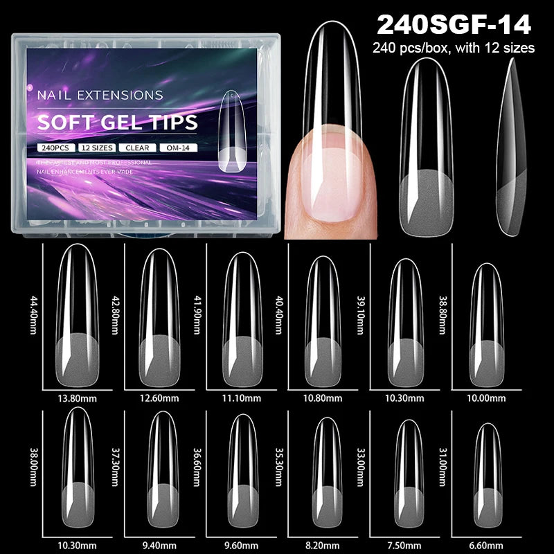 Luxury Soft Gel False Nail Tips for Elegant Manicure - Smarsty