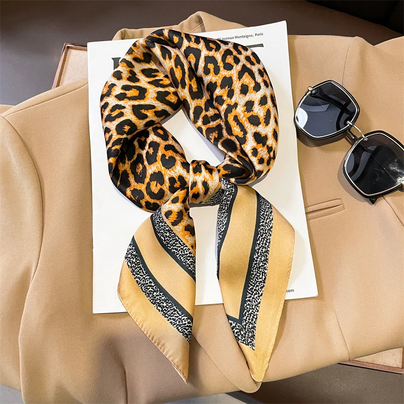 Luxury Silk Square Scarf Soft Satin Neck Hair Tie - Smarsty