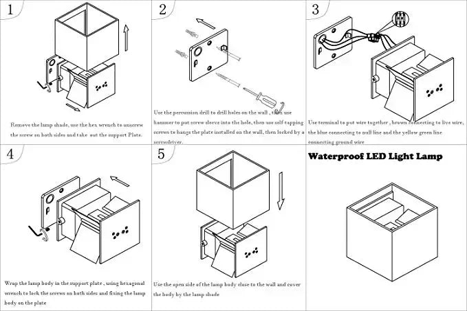 IP65 Outdoor LED Wall Lamp for Garden and Porch - Smarsty