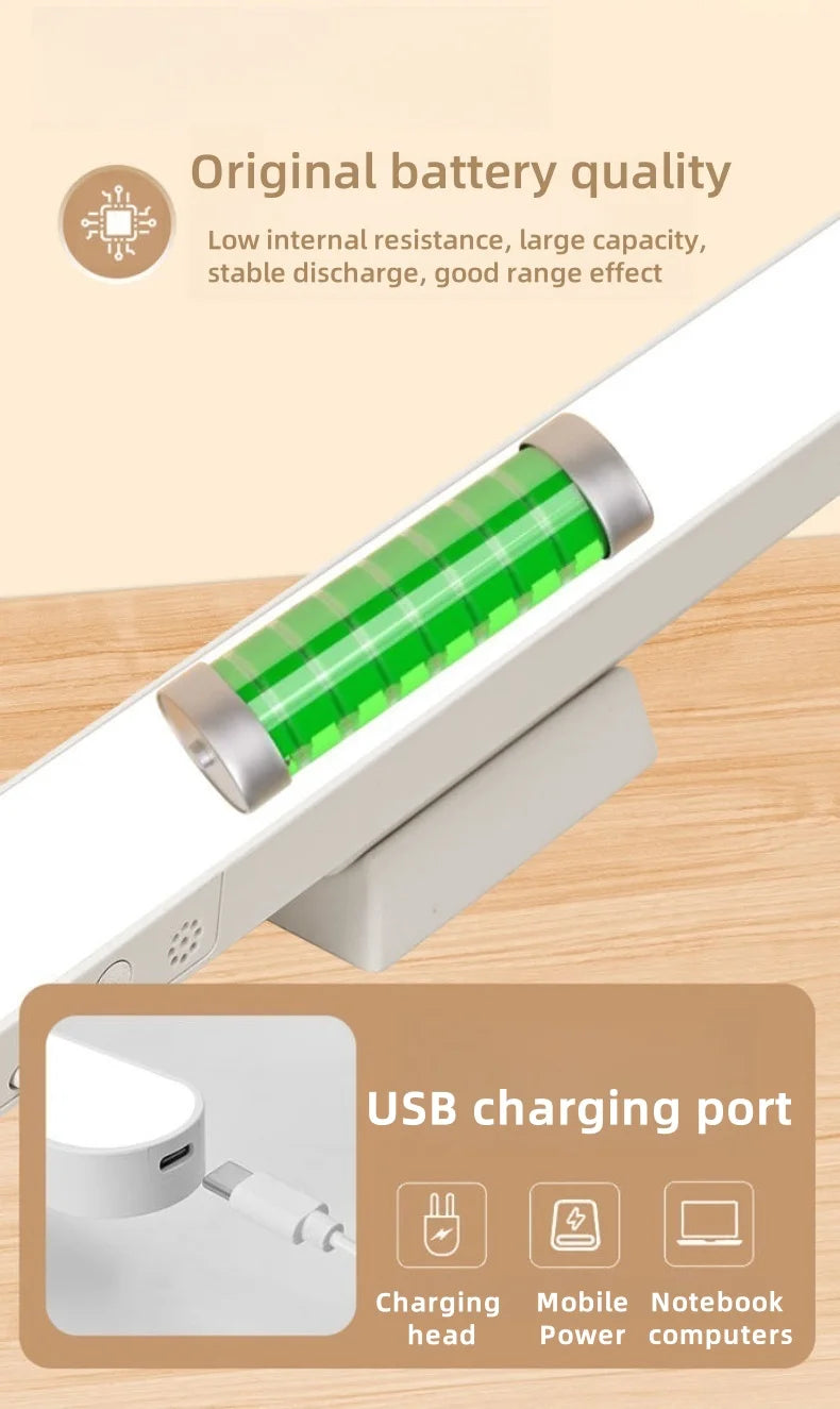 Rechargeable LED Table Lamp with Magnetic Base and Dimmable Light - Smarsty