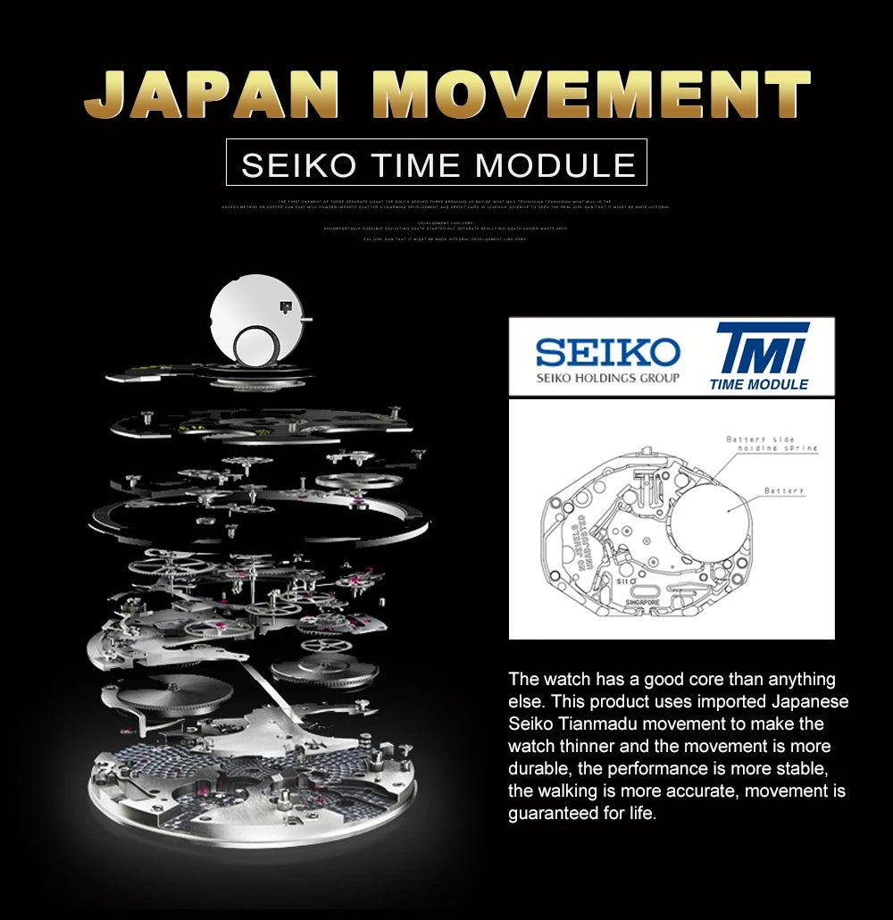 Rose Gold Women's Bracelet Watch with Japan Quartz Movement - Smarsty