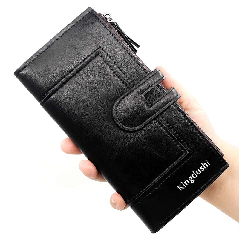 Fashionable New Women's Long Wallet, European and American Fashion Phone Bag, PU Leather Multi Card Carrying Bag