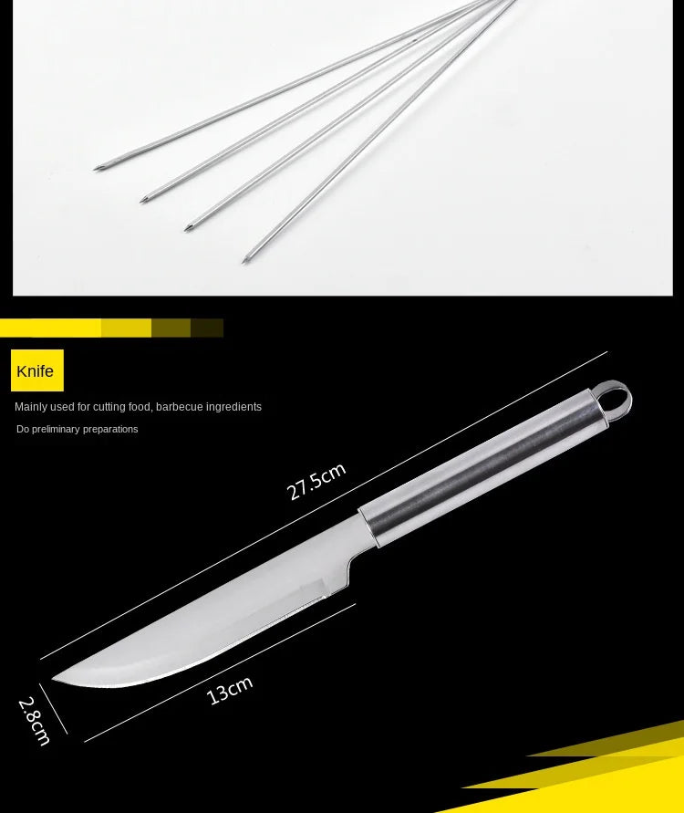 Stainless Steel BBQ Tool Set With Portable Storage Bag - Smarsty