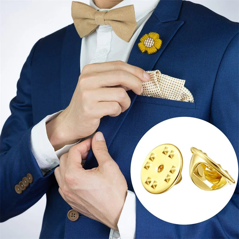 100Pc Metal Locking Pin Backs Secure Brooch Bases Pack - Smarsty