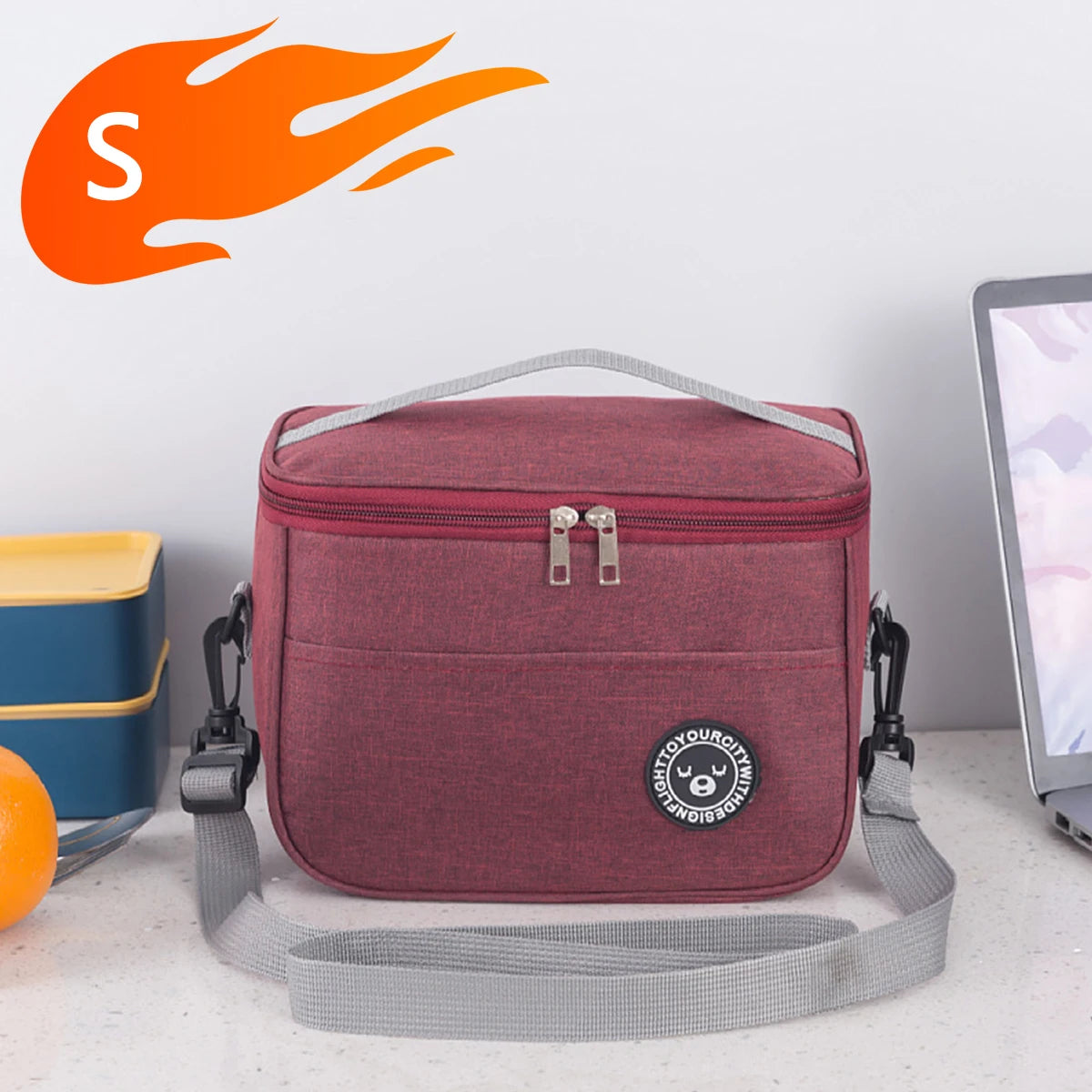 Insulated Lunch Bag With Shoulder Strap Waterproof Design - Smarsty