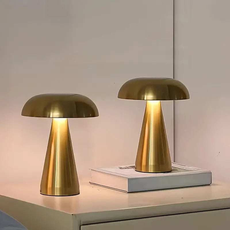 Retro Mushroom LED Touch Sensor Table Lamp for Bedroom Decor - Smarsty