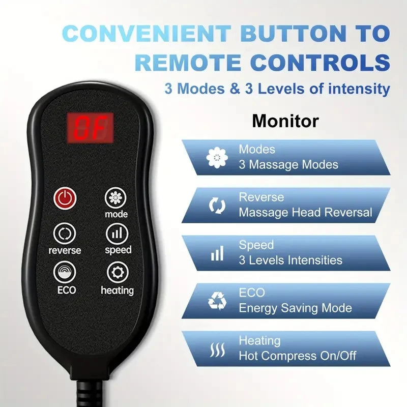 Extra Big Electric Foot Massager with Heat Therapy - Smarsty