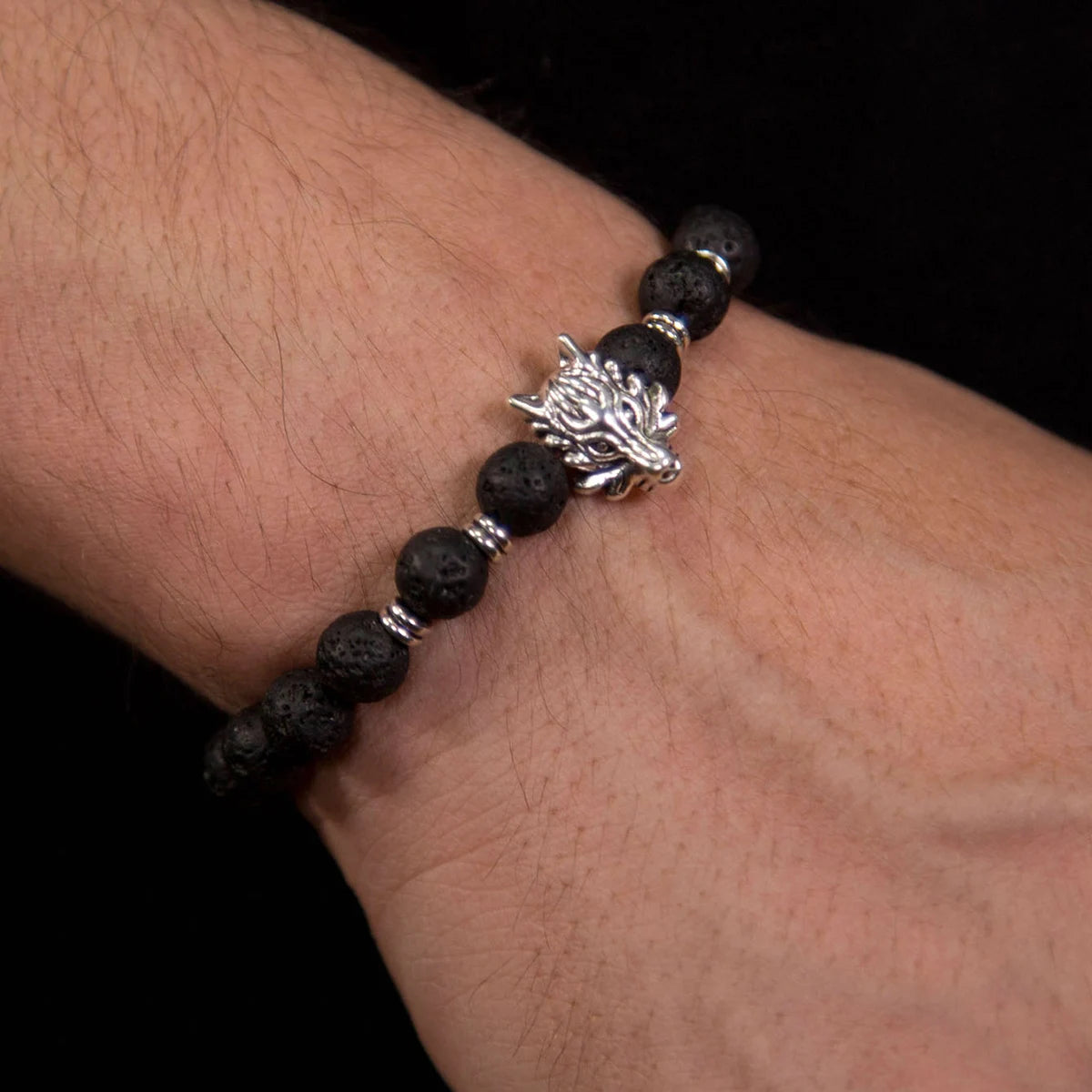 Men's Multi Layer Volcanic Stone Bead Bracelet Set - Smarsty