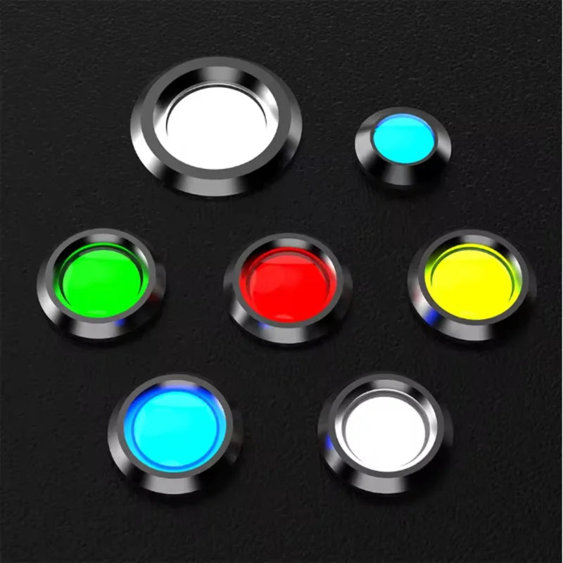6mm LED waterproof metal indicator light signal light with wire 6V -12V -24V 24V 220V red/yellow/blue/green/white metal button - Smarsty