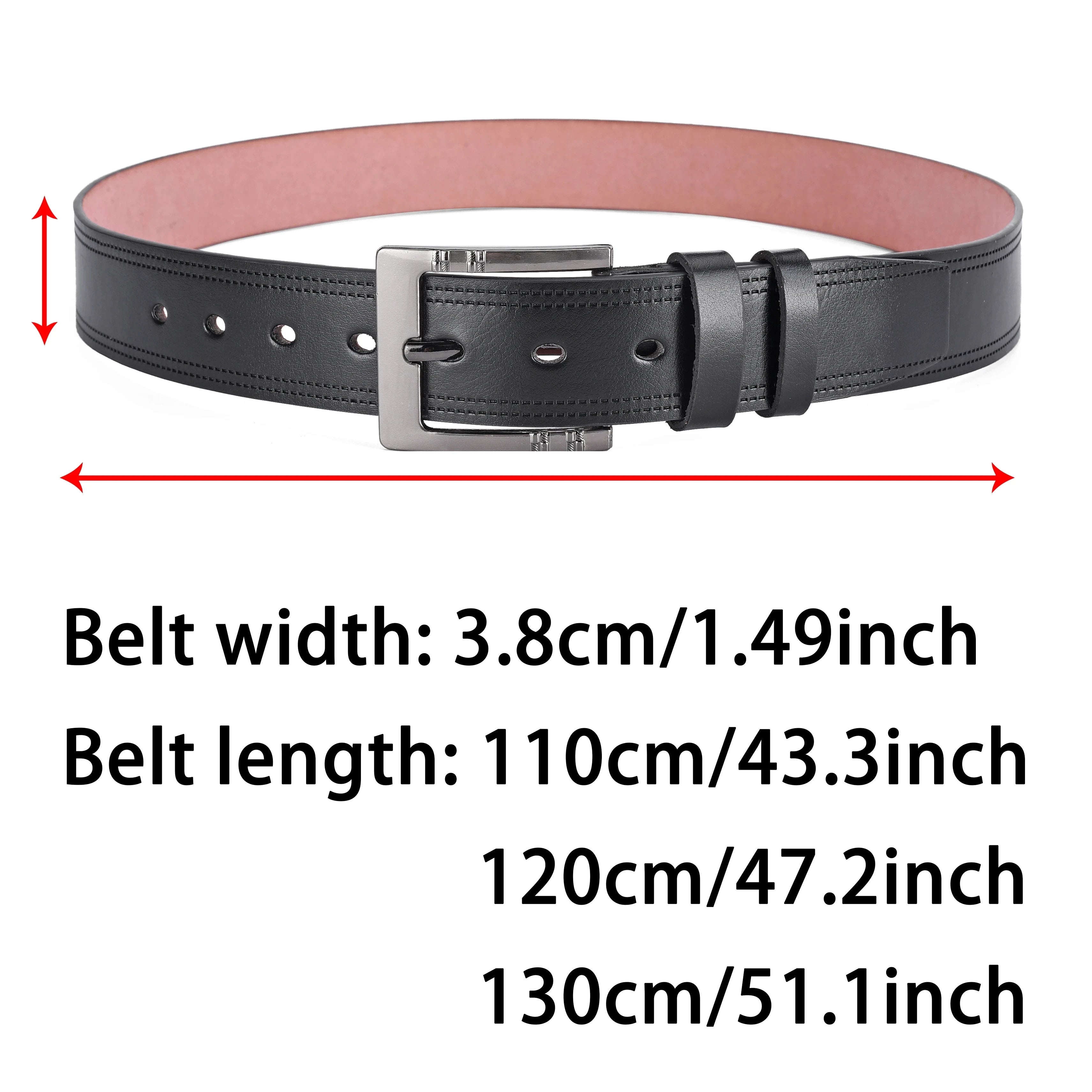 Genuine Leather Men's Casual Buckle Belt High Quality - Smarsty