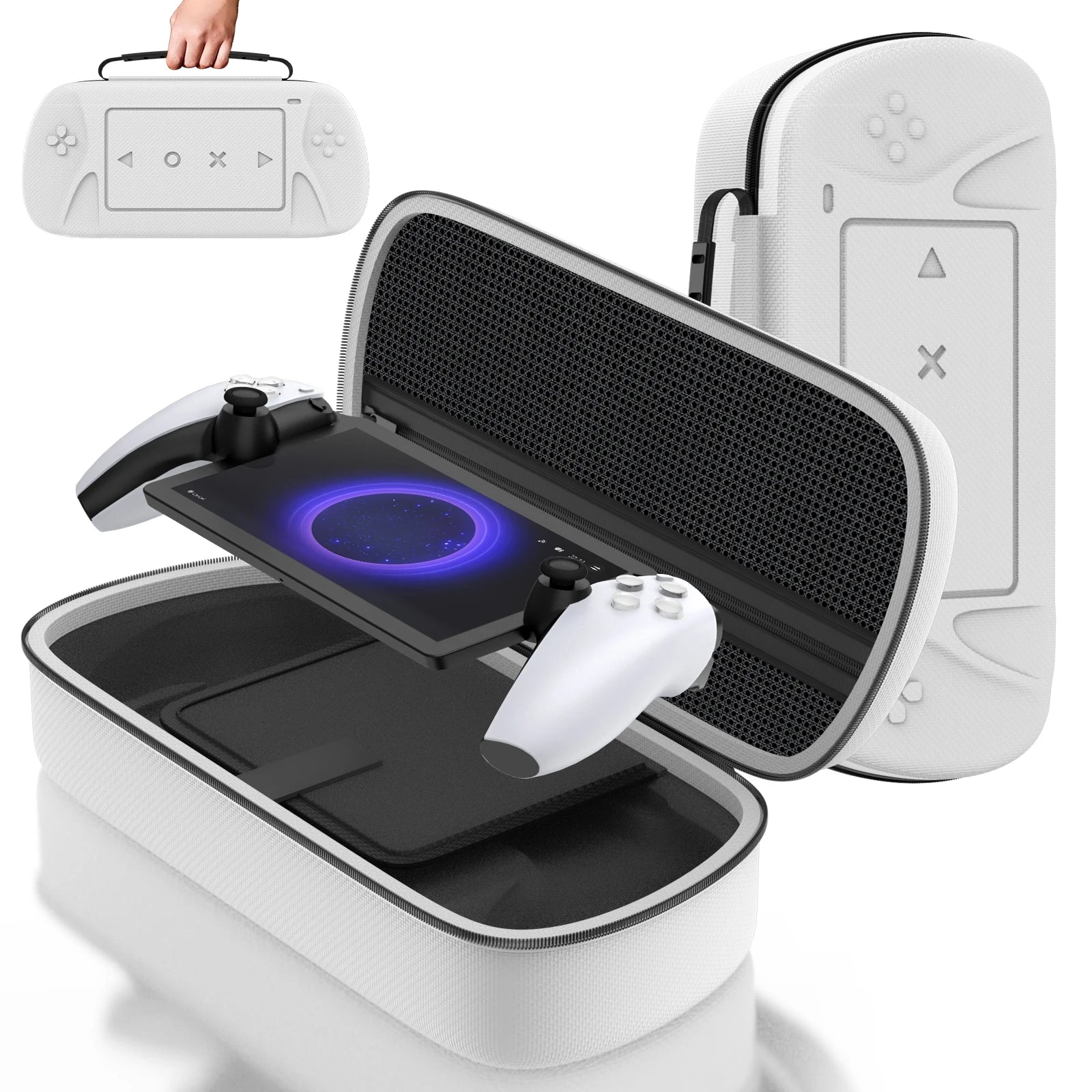 for PlayStation Portal Remote Player Hard Carrying Shell Case With Screen Protective Cover PS Portal Accessories Storage Bag - Smarsty