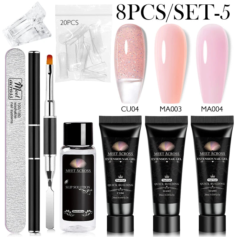 Nail Extension Gel Polish Set for Stunning Manicures - Smarsty