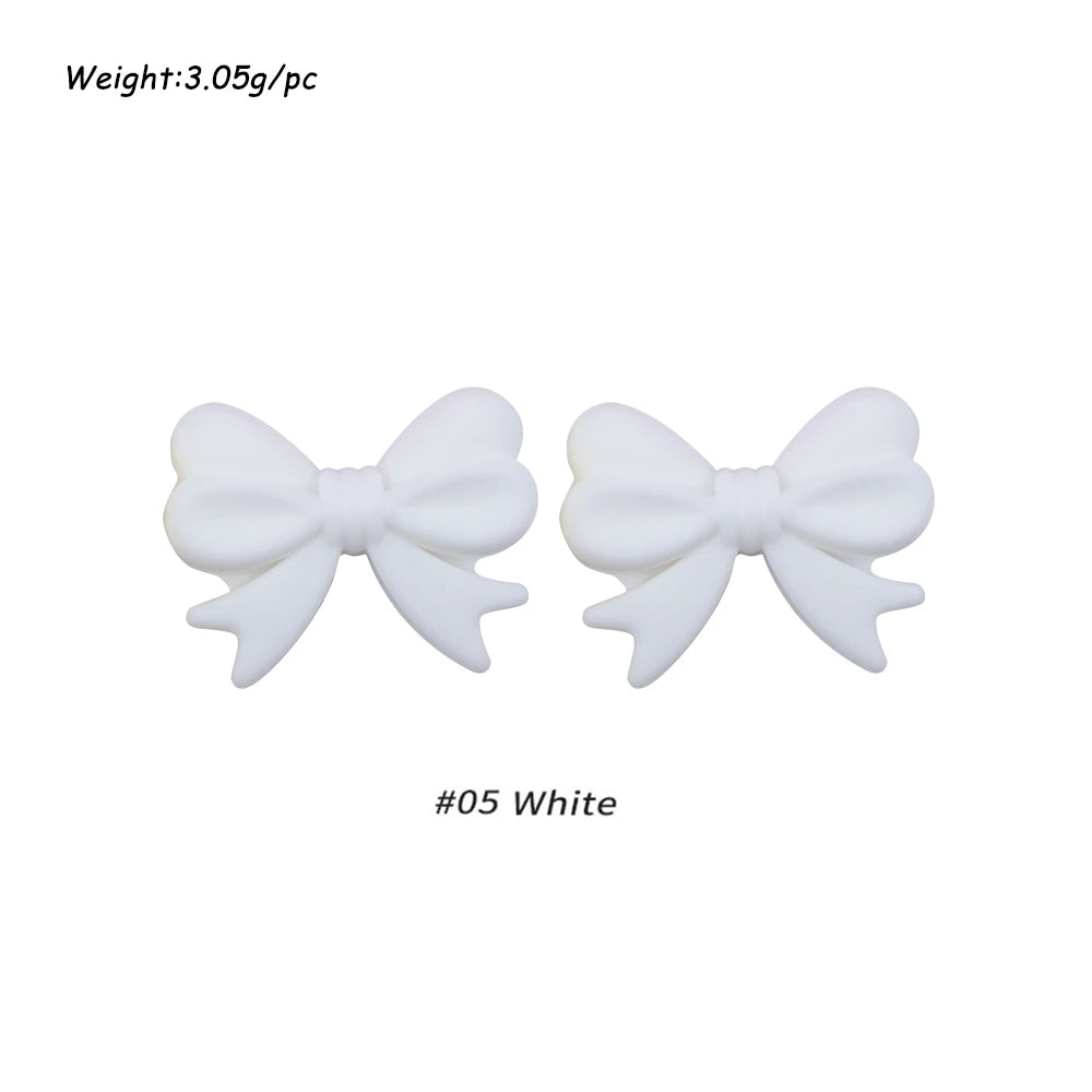 10pcs Silicone Bowknot Beads for DIY Jewelry Making - Smarsty