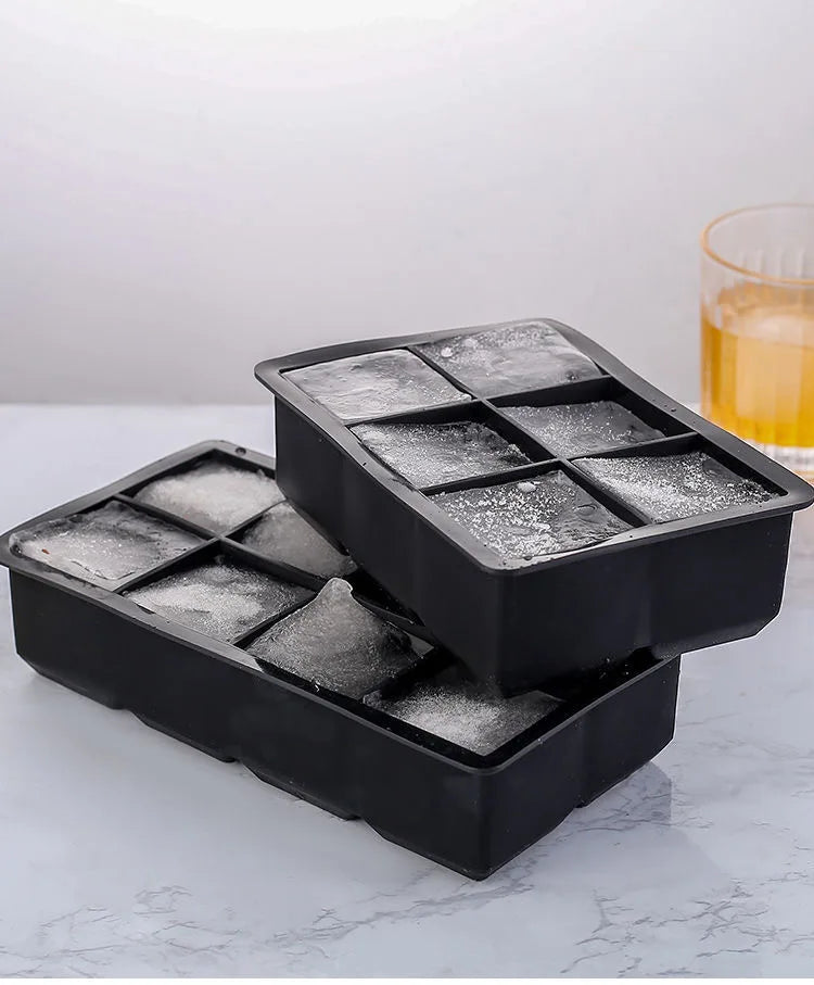 4/6/8/15 Grid Big Ice Tray Mold Giant Jumbo Large Food Grade Silicone Ice Cube Square Tray Mold DIY Ice Maker Ice Cube Tray - Smarsty