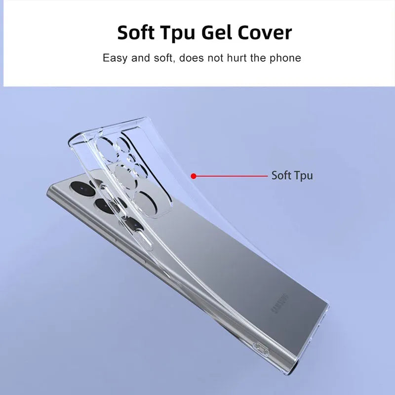 Soft Silicone Clear Case For Galaxy A53 Anti Fingerprint - Smarsty
