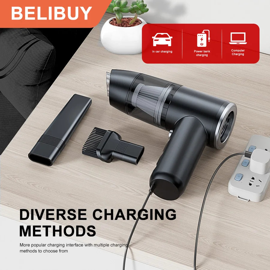 BELIBUY Car Vacuum Cleaner Portable Vacuum Cleaner home appliance High Power Mini Wireless Cleaner Carpet Vacuum Cleaner