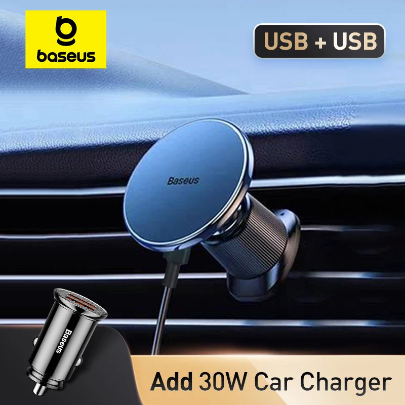 Magnetic Wireless Car Charger Holder 15W Fast Charging - Smarsty