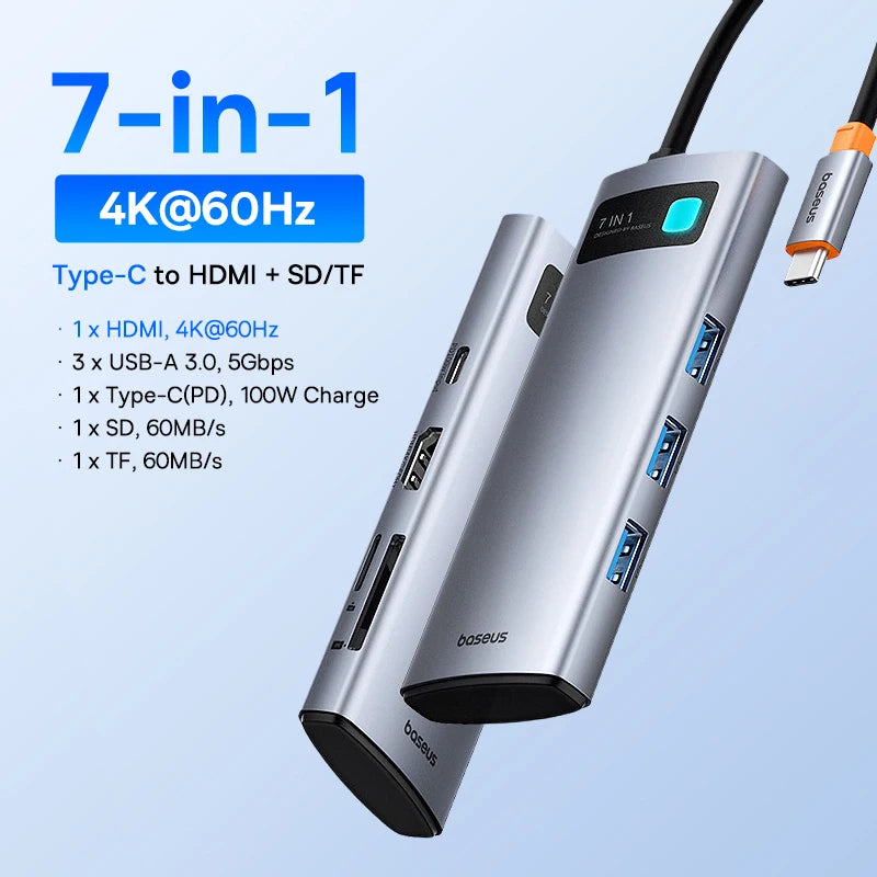Usb C Hub 8K Hdmi Expansion For Multiscreen And Peripherals