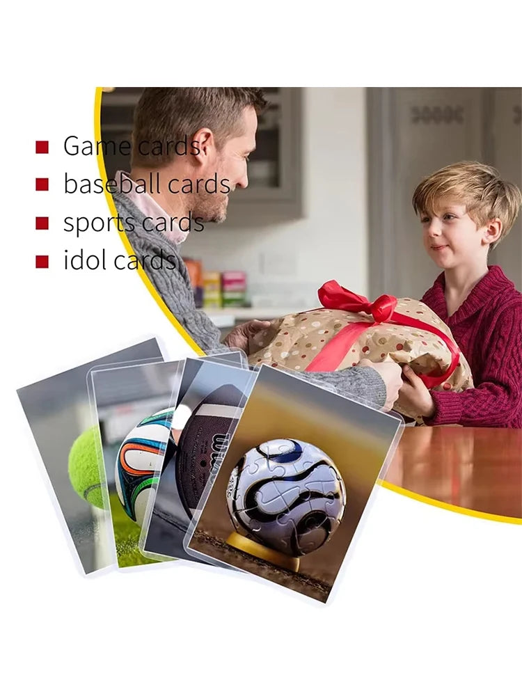 Card Sleeves Holder Game Cards PVC Hard Plastic Toy Top For Protectors Trading Storage Gift 3 x 4inches - Smarsty