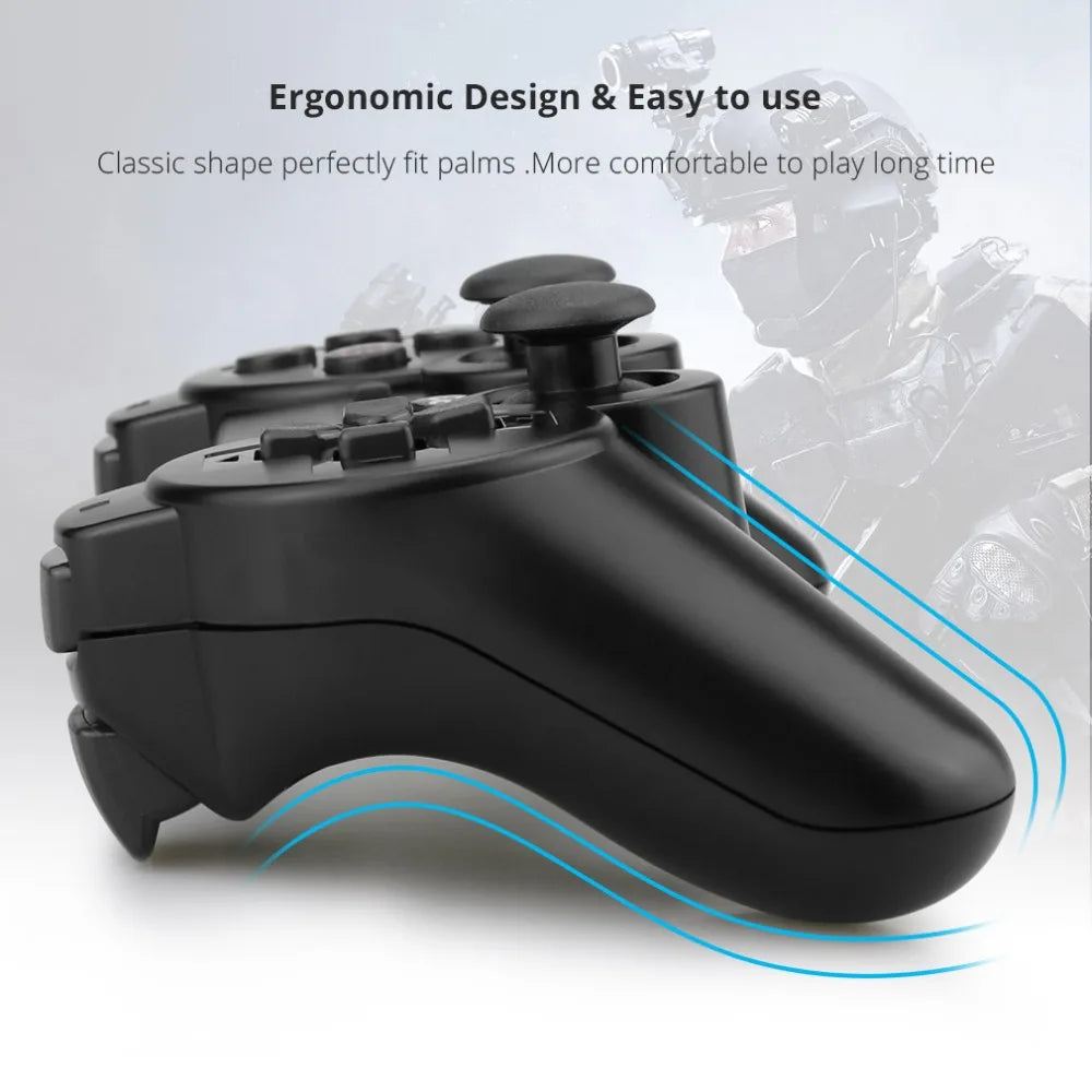 Wireless Bluetooth Gamepad Controller for PS3 with Dual Vibration - Smarsty