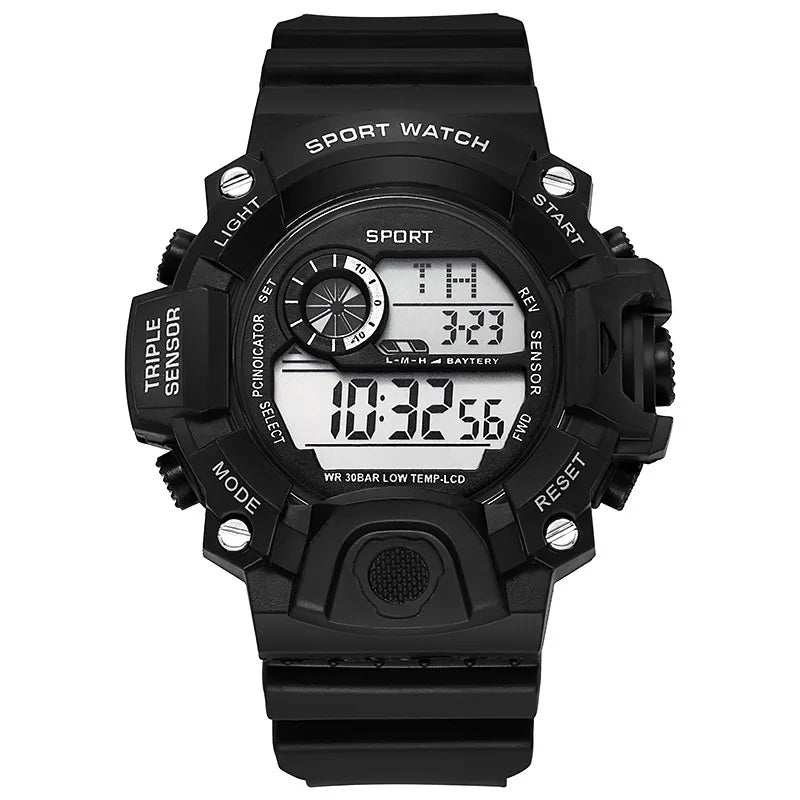 Men's Waterproof Sports Watch with Luminous Display and Alarm - Smarsty