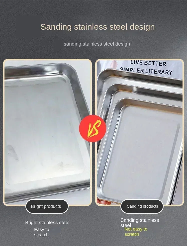 Stainless Steel Baking Pan with Rack for Grilling - Smarsty