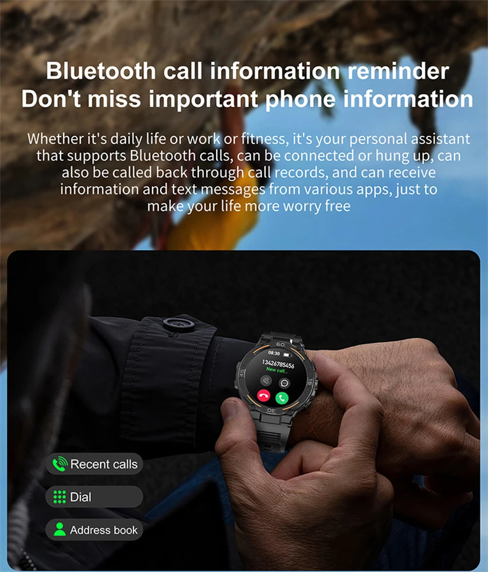 Military Smartwatch for Men with Health Monitoring Features - Smarsty