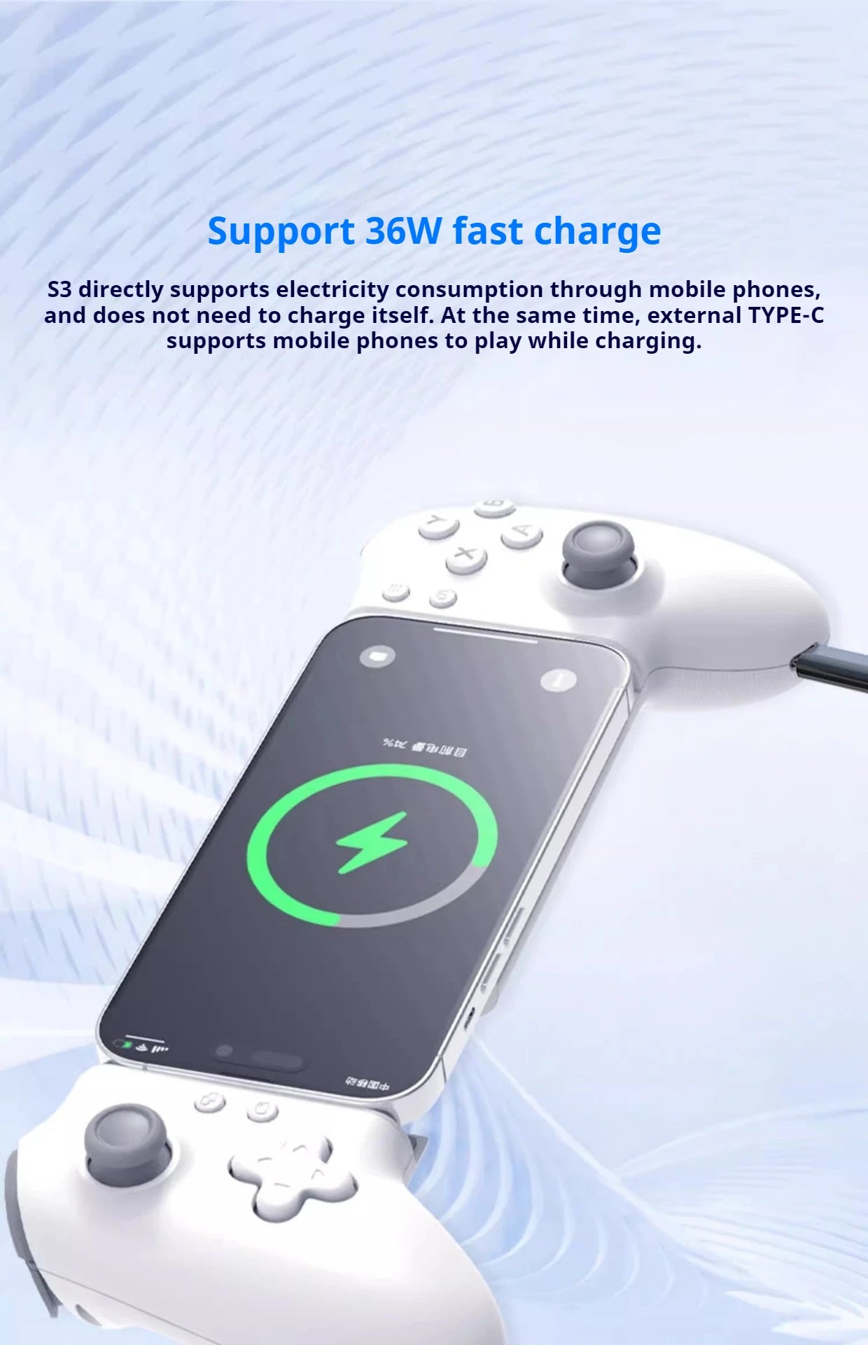 Memo S3 Type-C Mobile Gamepad with Hall Effect Joystick - Smarsty