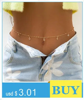 PuRui Sexy Crystal Glass Belly Chain for Women - Smarsty