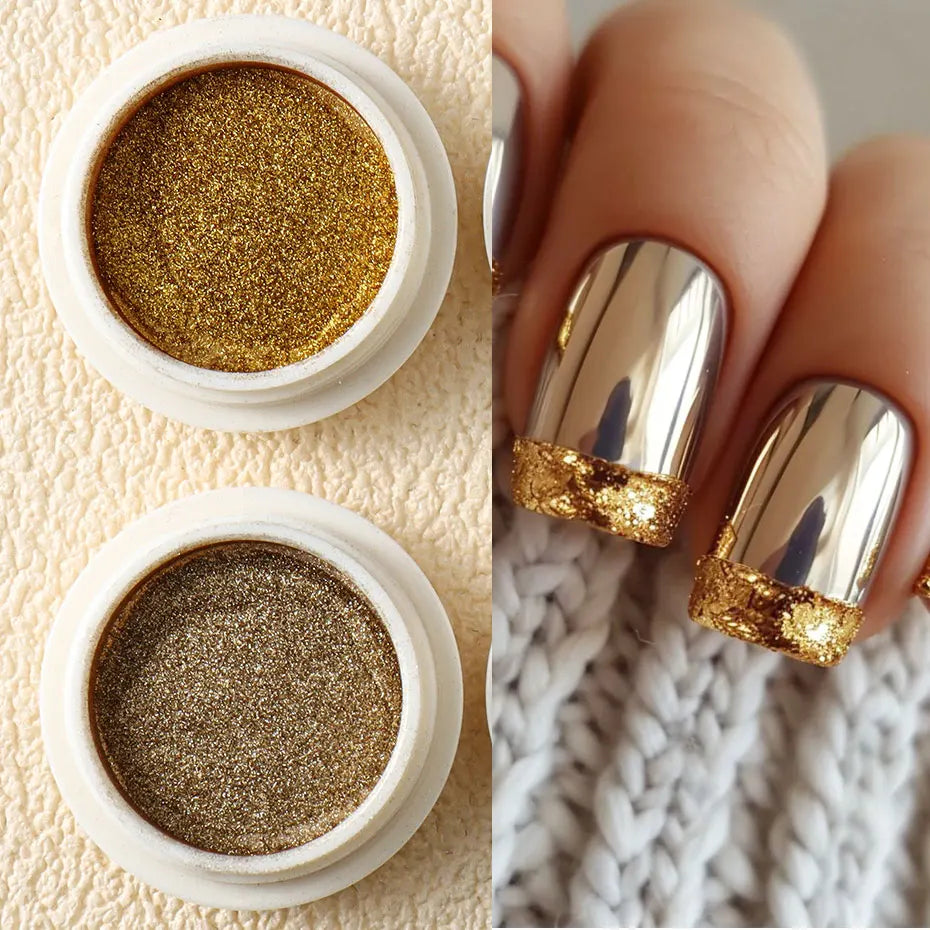6pc Metallic Mirror Nail Glitter Powder for Stunning Manicures - Smarsty