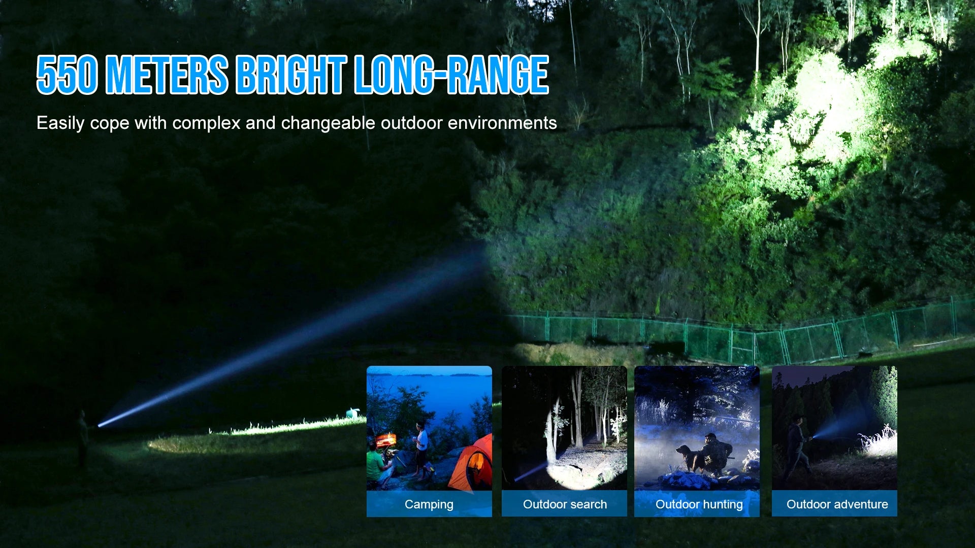 Trustfire T40R Tactical Rechargeable lamp 1800Lumen 550Meter Beam Range Led Flashlight with Usb Charging Self-defense IP68 Torch by Smarsty