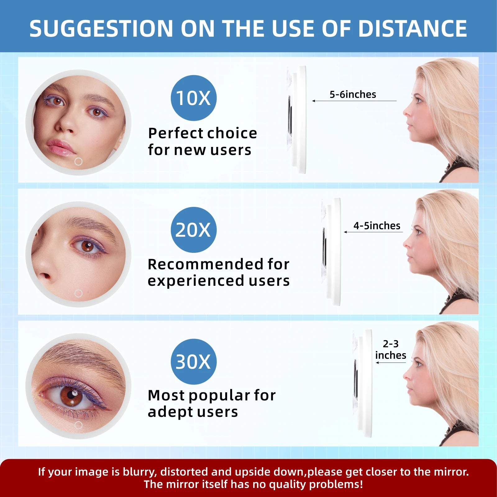 6 Inch Magnifying Mirror with Light for Easy Makeup - Smarsty